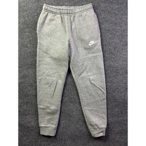 Nike Jogger Sweatpants Mens Small Grey Club Fleece Embroidered Logo Pants